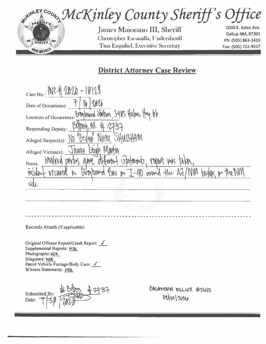 District Attorney form preview